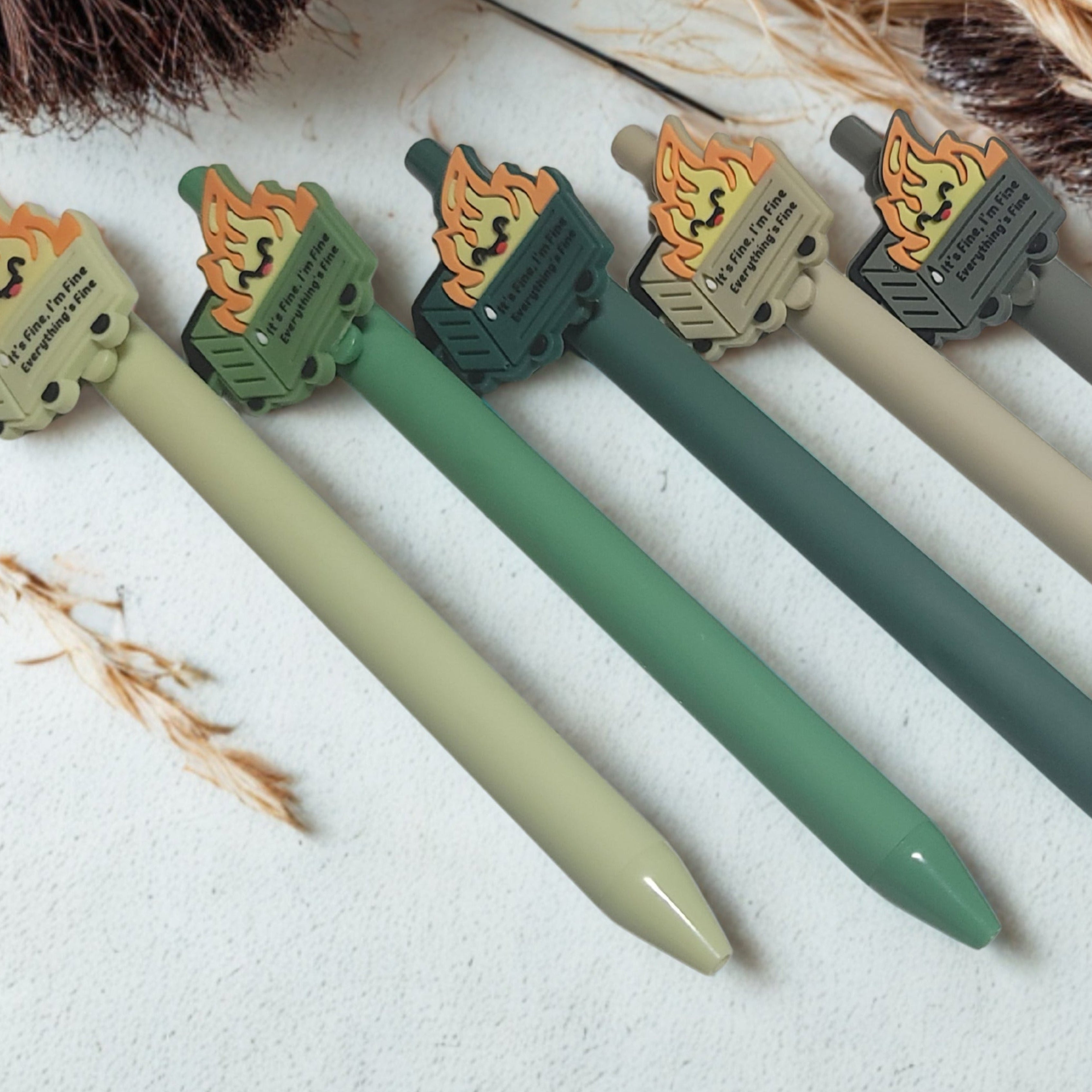 Funny dumpster fire novelty pen, perfect white elephant gift or coworker gag gift