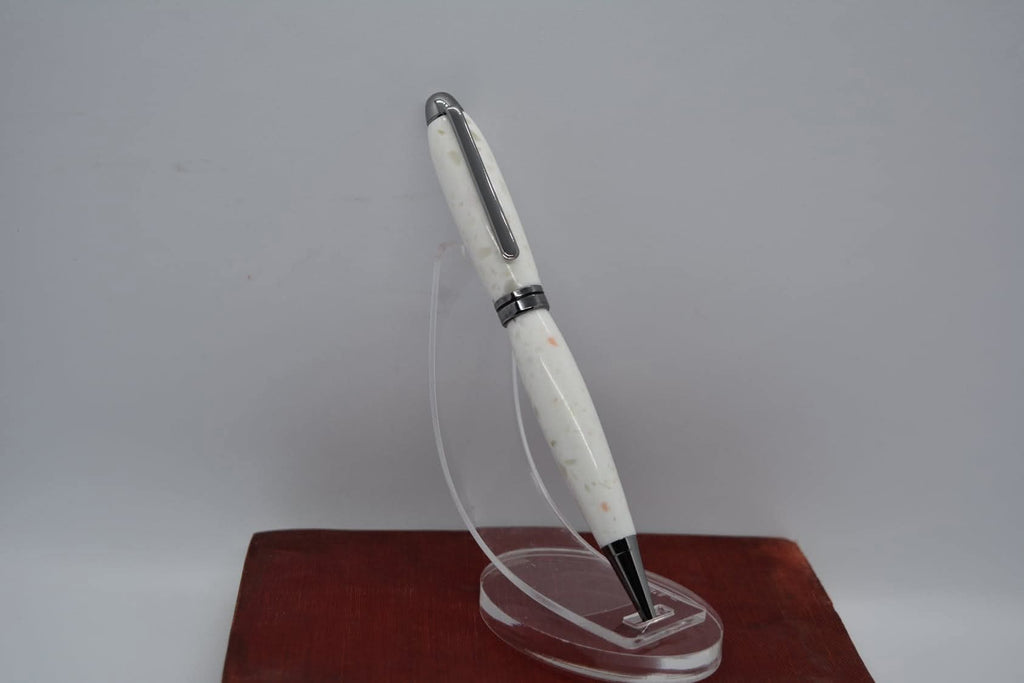 Hand-turned artisan pen in unique pattern, one-of-a-kind gift for writers and executives