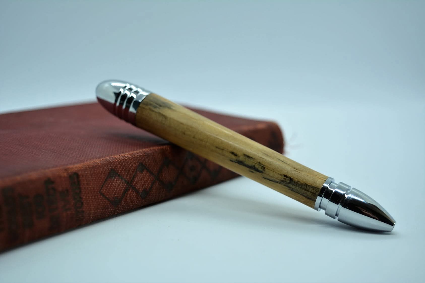 Hand-turned artisan pen in unique pattern, one-of-a-kind gift for writers and executives