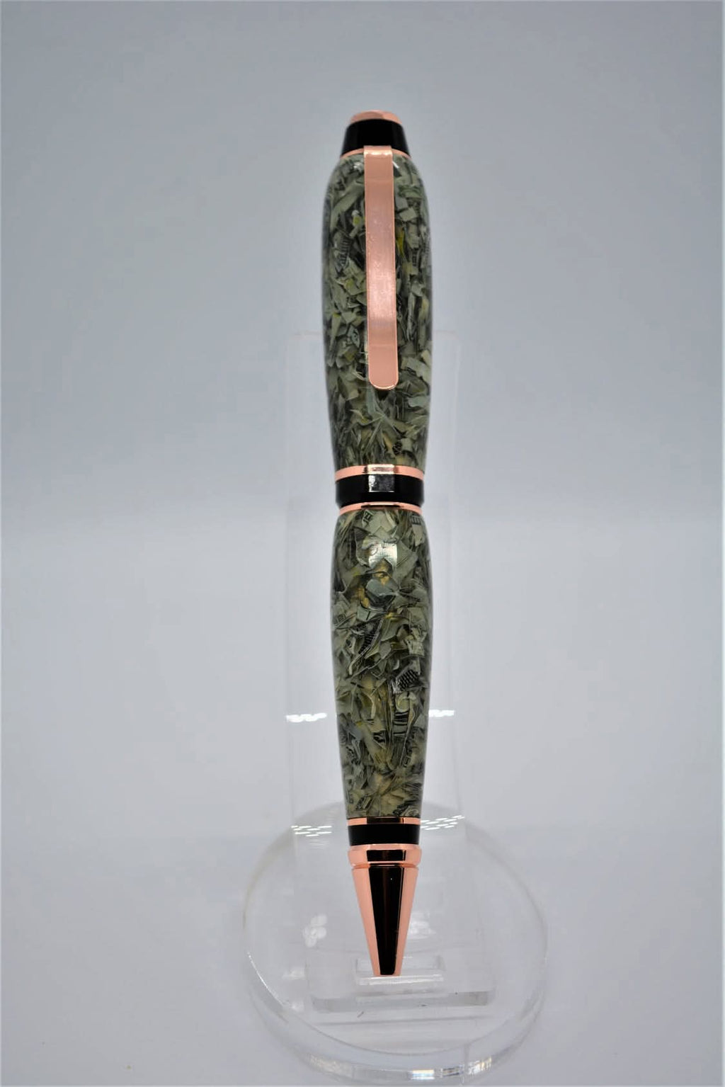 Hand-turned artisan pen in unique pattern, one-of-a-kind gift for writers and executives