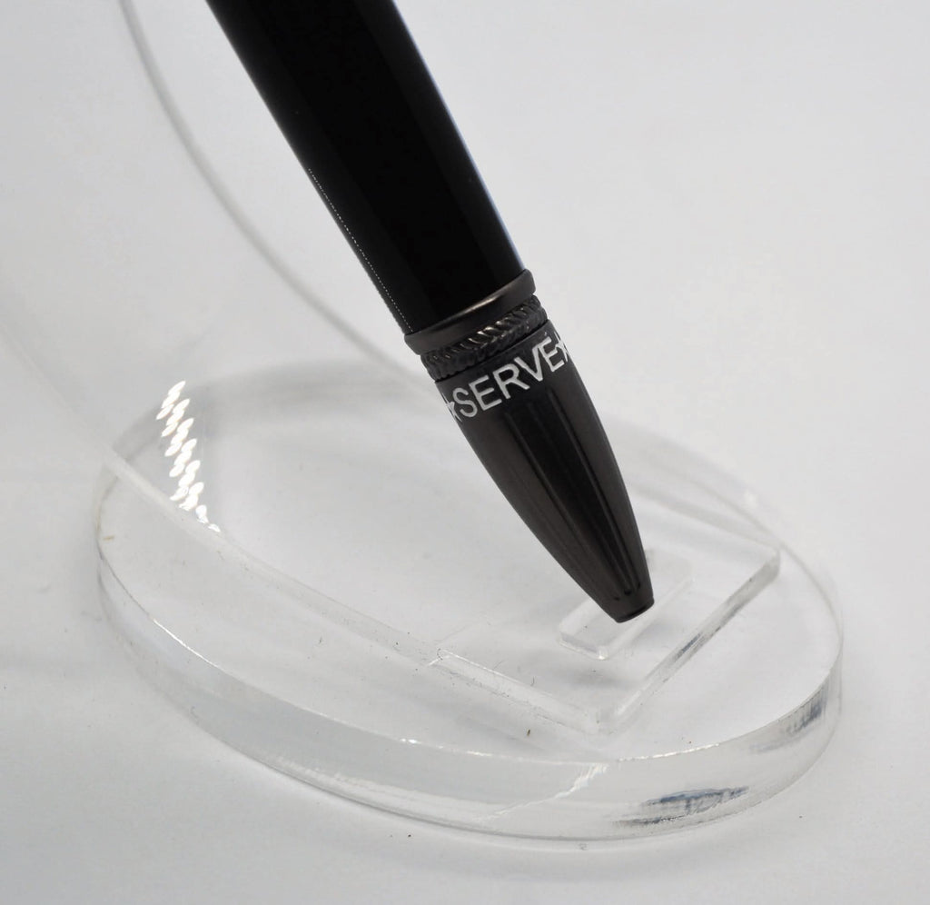 Hand-turned artisan pen in unique pattern, one-of-a-kind gift for writers and executives