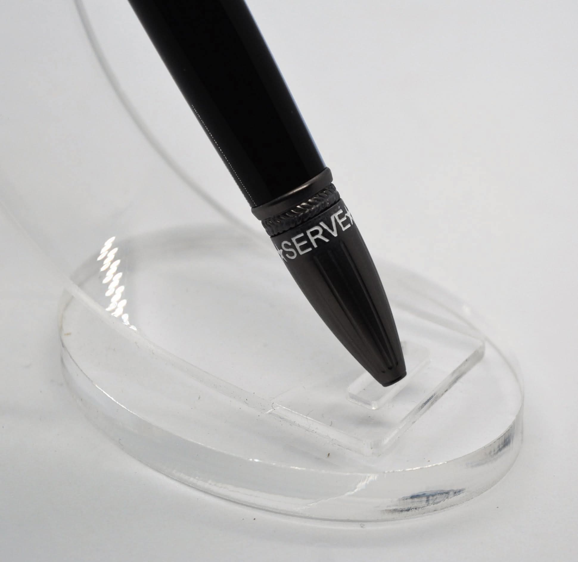 Hand-turned artisan pen in unique pattern, one-of-a-kind gift for writers and executives