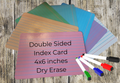 Set of reusable dry erase notecards for eco-friendly studying, flashcards, and note-taking