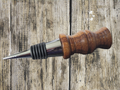 Hand-turned artisan wood wine stopper, unique grain pattern, perfect wedding or hostess gift