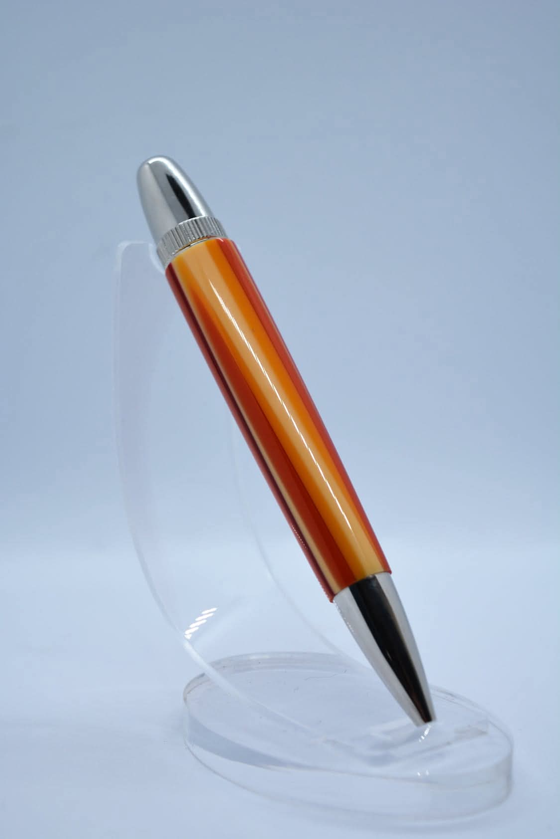 Hand-turned artisan pen in unique pattern, one-of-a-kind gift for writers and executives