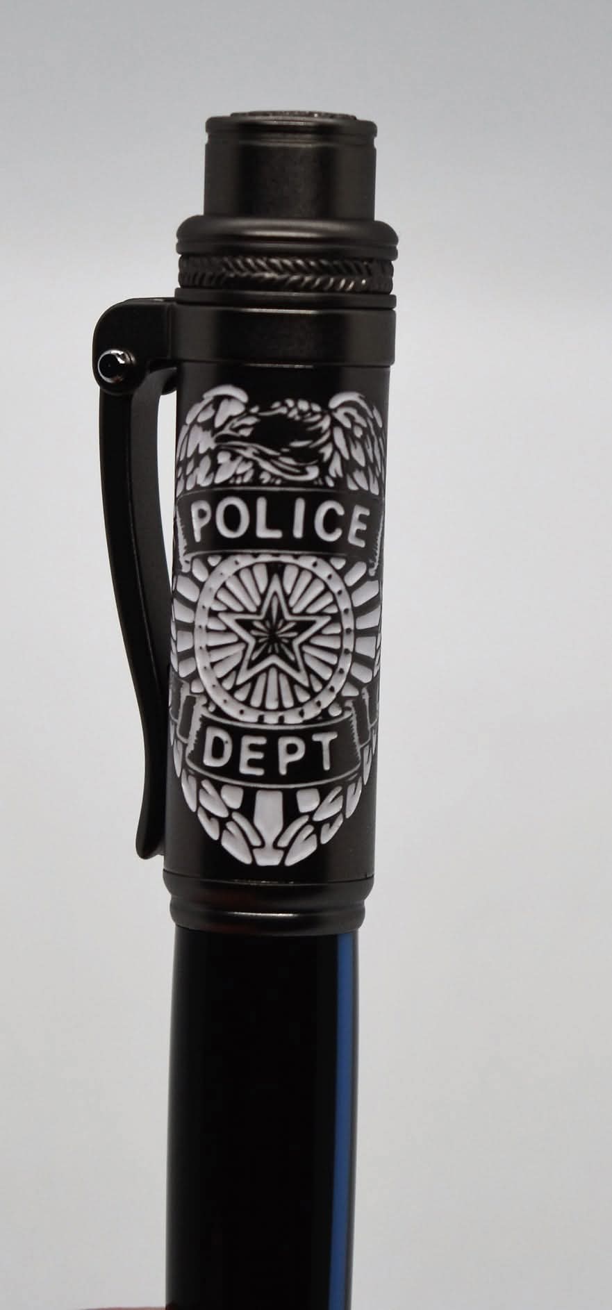 Hand-turned artisan pen in unique pattern, one-of-a-kind gift for writers and executives